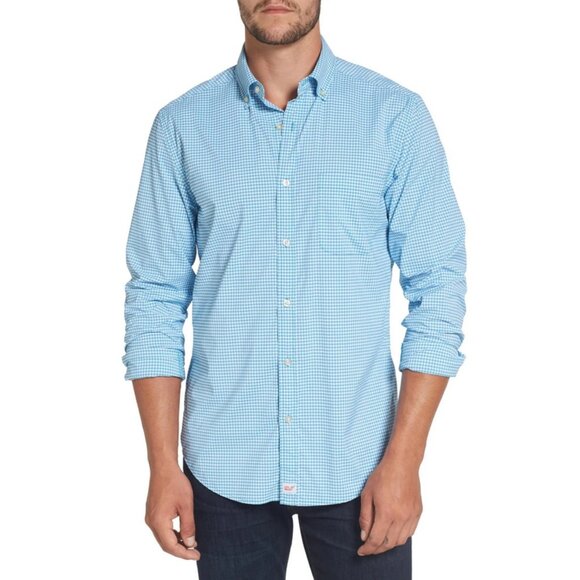 Vineyard Vines Men's Watch House Check Performance Sport Shirt - Picture 1 of 8